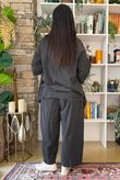 Lock Needlecord Panel Dip Side Top Charcoal